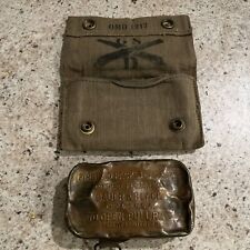 WW-1 US ARMY M1910 FIRST AID POUCH CARRIER Bauer & Black Co 1917 W/PACKET   #2 picture