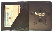 BOSTON LEATHER BOOK STYLE BADGE CASE: 1955 Chicago Police Star Cutout (100-S-... picture