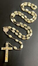 Vintage Catholic Genuine Mother Of Pearl MOP Rosary, Crucifix, France picture