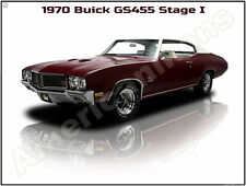 1970 Buick GS455 Stage I New Metal Sign: Pristine Restoration - Large Size picture