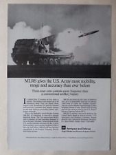 1/1986 PUB LTV VOUGHT US ARMY MLRS ROCKET SYSTEM MILITARY ORIGINAL AD picture