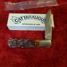 🔥Vint Cattaraugus AG Russell Knife Red Bone Japan 110 w/case Barlow jack gents picture