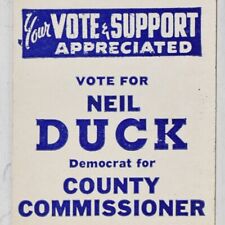 1940s Neil Duck Trumbull County Commissioner Ohio Democratic Party Election Vote picture