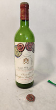 Vtg Rare - 1978 Chateau Mouton Rothschild - Empty Wine Bottle & Cork & Foil Top picture