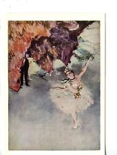 Danseuse Sur la Scene-Edgar Degas Ballet Dance Artwork-Vintage Painting Postcard picture