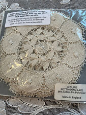 Vintage Nottingham Lace Ivory Coasters Set of 6 in Original Packaging picture