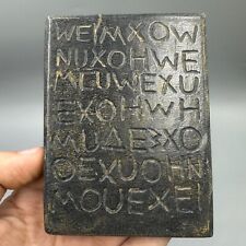 Stunning Rare Ancient Greek Roman Writing Black Stone Tablet E picture