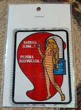 VINTAGE NOS ORIGINAL NOVELTY Pregnant NUDE DECAL Sticker in Spanish picture