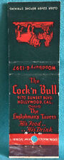 Matchbook Cover The Cock ‘n Bull Hollywood California picture