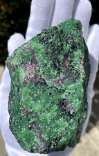 US SELLER SEE VIDEO JUMBO/XL 1.5lbs+/ 703g SPARKLY RUBY ZOISITE RAW NATURAL HUGE picture