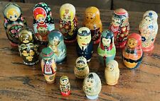 ENTIRE COLLECTION OF VINTAGE RUSSIAN & OTHERS NESTING DOLLS - BEAUTIFUL LOT picture