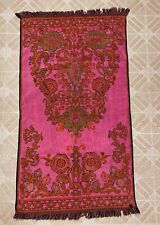 Vintage Milliken by Callaway Bath Towel 44” x 24” Fuchsia Pink/Burgundy Cotton picture