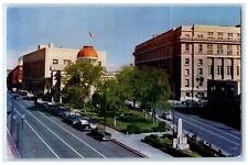 c1960 Looking East Myrtle Avenue City Hall Court House El Paso Texas TX Postcard picture
