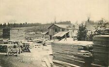 Postcard RPPC New York Catlin Sawmill logging lumber 1910 23-3691 picture