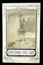 VTG Rare Dual Angle View Postcard Patented 1906 Statue of Liberty/Niagra Falls picture