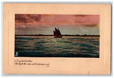 c1910 Boat Scene Sky and Ocean Handcoloured Connoisseur Tuck Art Postcard picture