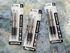 6 Pack Zebra F 402 Ballpoint Retractable Pens, Fine Point, 0.7mm, Black Ink  NEW picture