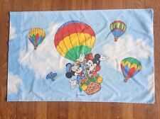 Vintage Walt Disney Co. Mickey Minnie Mouse Hot Air Balloon Pillowcase 80s 90s picture