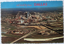 Howdy From Dallas Texas Aerial View of City Vintage 4x6 Postcard Unposted B8 picture