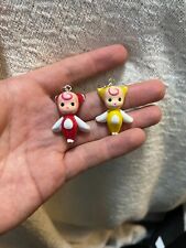 Sony Devil Dice Little Devils Vintage Keychains Charms Red Yellow 2x picture