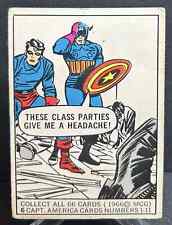 1966 DONRUSS MARVEL SUPER HEROES  CAPTAIN AMERICA #6   CLASS PARTIES SPIDERMAN picture