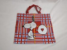 Vintage Snoopy & Charlie Brown Peanuts Canvas Tote Bag United Feature Synd.1958  picture