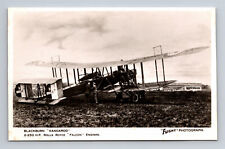 RPPC RAF Blackburn Kangaroo Recon Biplane FLIGHT Photograph Postcard picture