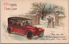 Vintage 1917 WOLF Happy New Year Postcard Automobile / Un-Signed CLAPSADDLE picture
