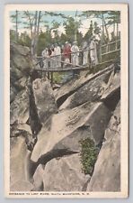 White Mountains New Hampshire, Lost River Entrance Bridge, Vintage Postcard picture