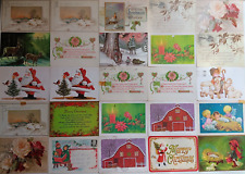 25 Vintage 1970s Postcards: Christmas Nativity Poinsettias Santa Children Lot 89 picture