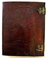 HUGE 10x13 Tree of Life Leather Bound Book of Shadows, Journal picture