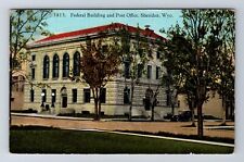 Sheridan WY-Wyoming, Federal Building, Post Office, Vintage Card c1928 Postcard picture