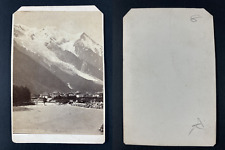 Chamonix, et le glacier vintage cdv albumen print CDV, albumin print, 6 x 10 picture
