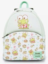Loungefly Sanrio Keroppi Snacks And Beverages Gingham Mini Backpack Bag picture