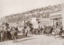 Stagecoaches at Dolores Colorado circa 1891 - Western USA - Recent Print picture