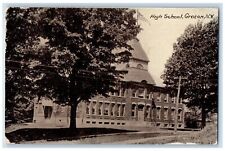 1912 High School Building Campus Groton New York NY Posted Antique Postcard picture
