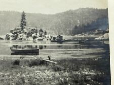 2M Photograph Artistic Scenic Picturesque View Big Bear Lake Canoe 1940 CA picture