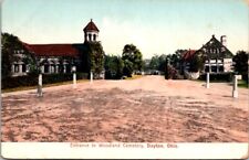 Vintage Postcard Woodland Cemetery Entrance Gate Dayton Ohio OH c.1901-1907 V822 picture