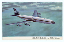 B.O.A.C. Rolls - Royce  707 Jetliner Airplane Airline Vintage Postcard picture