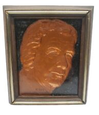 Vintage Golda Meier Israel Premier Copper Plaque By Artist Duda Edelstein Framed picture