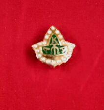 Alpha Kappa 10K Gold W/Seed Pearls Sorority Pin 4.2 Grams picture
