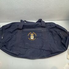 US Air Force Canvas Large Duffel Bag Shoulder Straps Embroidered 1995-2000 EUC picture