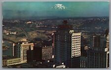 Mobil Gas Sign Atop Medical Arts Building Tacoma WA c1956 Mt. Rainier picture