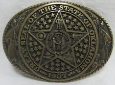 Tony Lama 1907 Great Seal of Oklahoma State Series Solid Brass 3.75