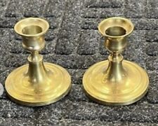 Vintage Heavy Solid Brass Candlestick Candle Holder 2-3/4