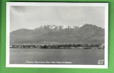 RPPC C. 1954 OLYMPIC MOUNTAINS FROM PORT ANGELES HARBOR WASHINGTON POSTCARD picture