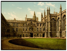 England. Oxford. New College. Vintage photochrome by P.Z, photochrome Zurich  picture