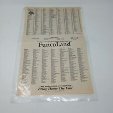 Vintage FuncoLand Price List Chart 2001 Funco Land Guide picture