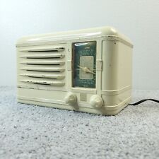 Packard Bell Tube Radio Model 5FP AM Mini White Tabletop 1946 Vintage MCM Works picture
