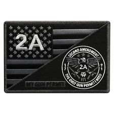 My Gun Permit 2nd Amendment 1791 USA Constitution 2A Iron on Patch [5.0 inch-M8] picture